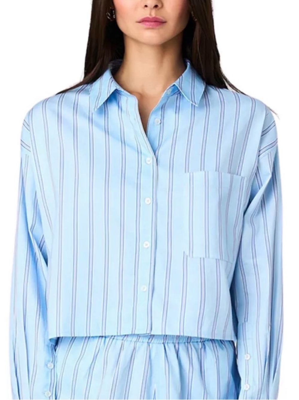 French Connection Lorenzo Stripe Cropped Shirt